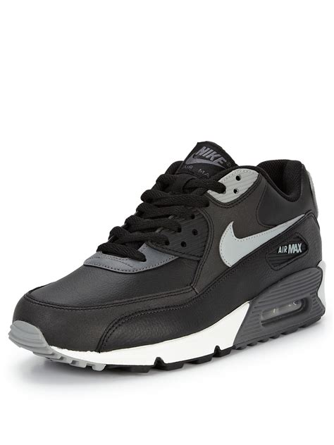 Nike Air Max 90 Essential Mens Trainers In Black For Men Blackgrey