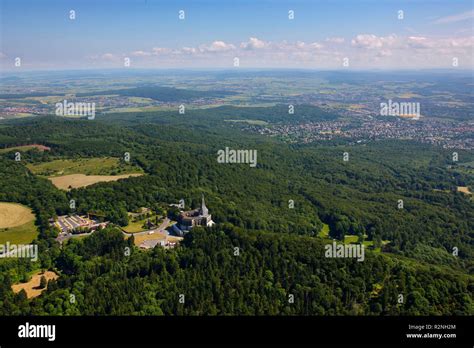 Aerial View Schloss Wilhelmshöhe Löwenburg Bergpark Wilhelmshöhe