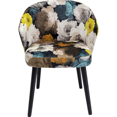 Chair With Armrest Peony Flower Yellow Gps