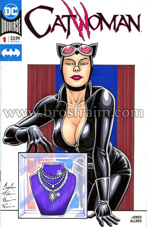 Catwoman 1 Sketch Cover In Brendon And Brian Fraim S New Art For Sale Comic Art Gallery Room