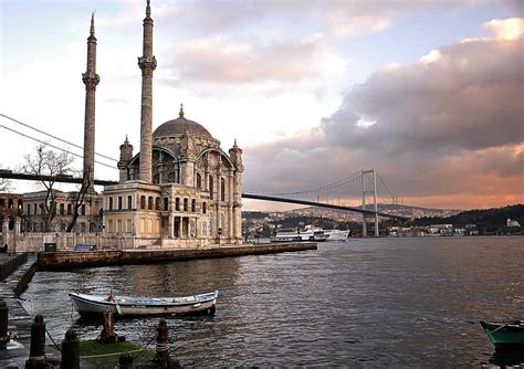 Aerial View Of The Ortakoy Mosque Istanbul