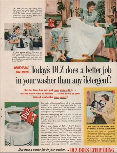 1950s Duz Detergent Featuring An Easy Wringer Washer Wringer Washer