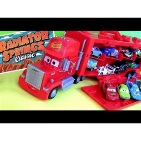 Disney Pixar Cars Radiator Springs Edition Mack Truck Transporter 16