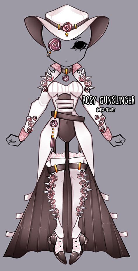 Rosy Gunslinger Outfit Adopt Close By Miss Trinity On Deviantart Manga Clothes Drawing Anime