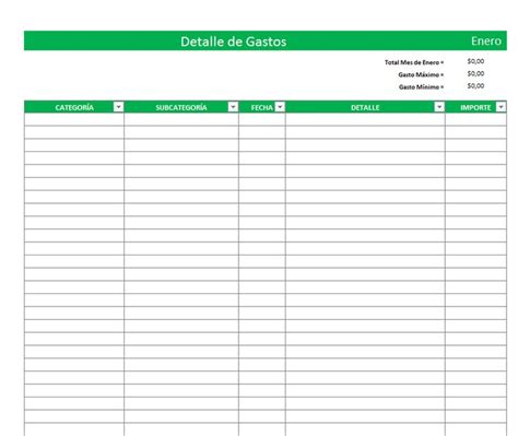 Plantilla Excel Contabilidad Domestica Charcot