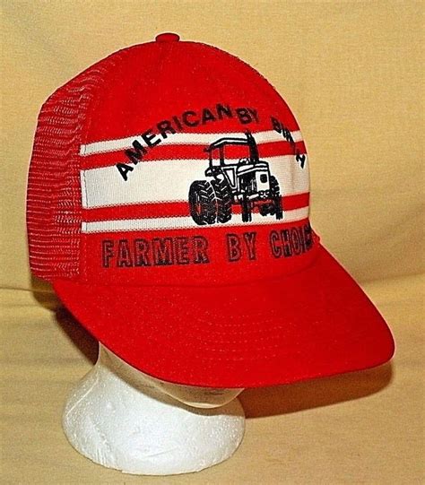 Farmer Hat American By Birth By Choice Tractor Farm Baseball Ball Cap