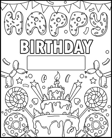 Happy Birthday Coloring Page Sheet Topcoloringpages Net