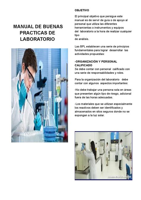 Manual De Buenas Practicas De Laboratorio By Dania Tellez Issuu