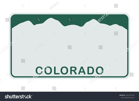License Plate Colorado Vector Illustration On Stock Vector Royalty