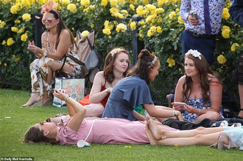 Wild Scenes At Melbourne Cup As Thousands Of Glammed Up Punters Let