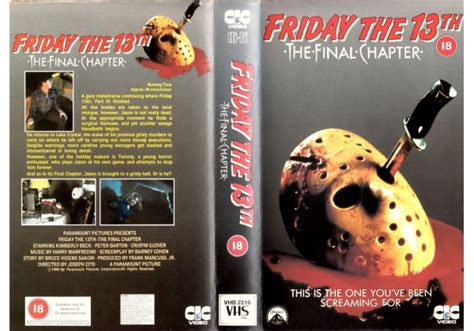 Friday The 13th Part Iv The Final Chapter 1984 On Cic Video United Kingdom Betamax Vhs