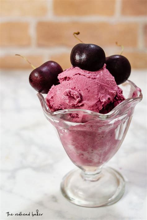 Bourbon Roasted Cherry Ice Cream By The Redhead Baker
