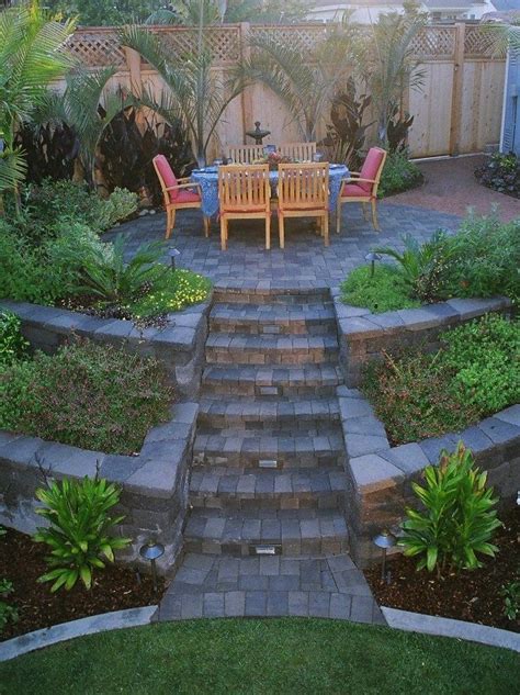 Image Result For 3 Tier Sloping Narrow Small Patio Gardens