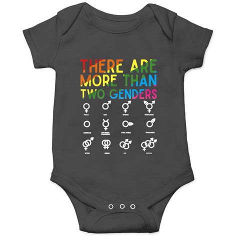 There Are More Than Two Genders Symbols Rainbow Lgbt Flag Onesies Sold