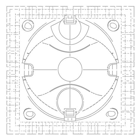 In The Center Of The Drawing Outline Sketch Vector Basketball Court