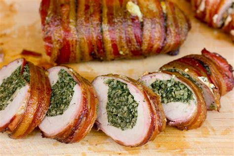 Smoked Pork Tenderloin Stuffed With Spinach And Mushrooms