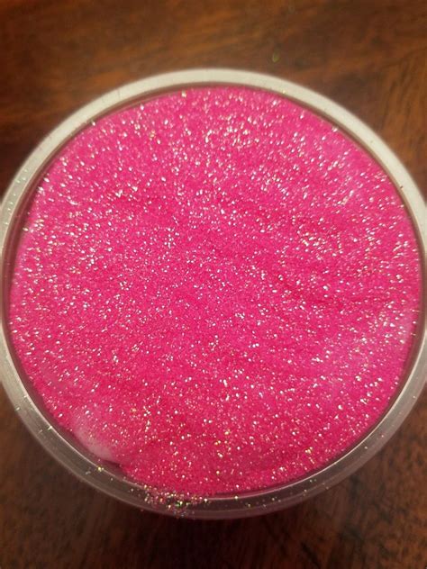 Soft Pink Glitter Fluffy Slime No Borax Used In An 4 Oz Etsy