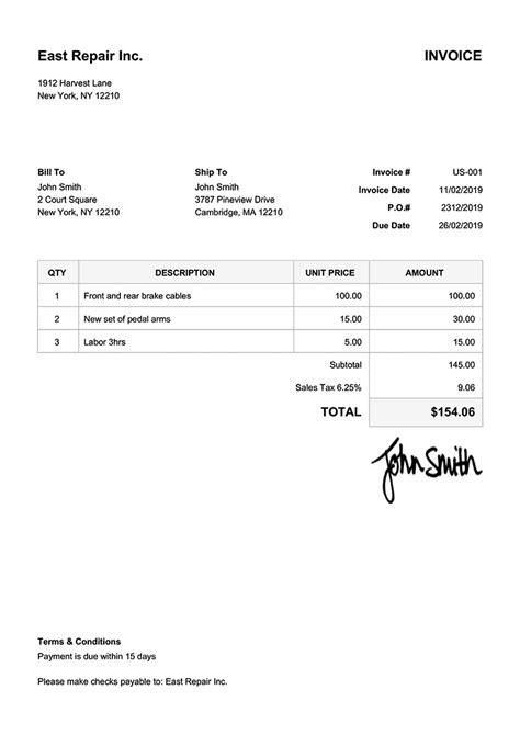 Free Pdf Invoice Templates 100 Styles To Print And Email