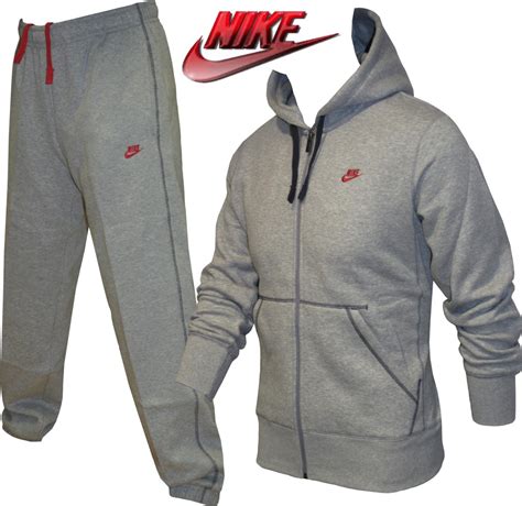 New Mens Nike Ctr Grey Jog Fleece Jogging Tracksuit S M L Xl Ebay