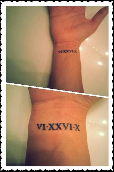 tattoo of my daughters birth date on inside of my wrist new tattoos