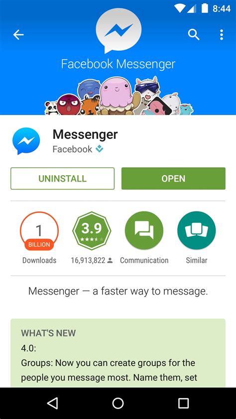 The app makes communicating with your facebook contacts quick and simple. Facebook Messenger for Android hits 1 billion downloads