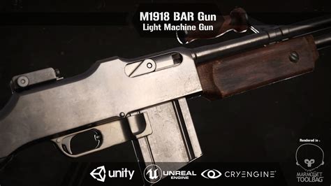 3d Model M1918 Bar Gun Vr Ar Low Poly Cgtrader