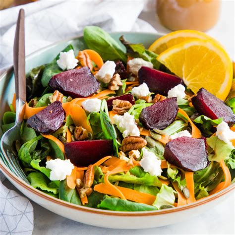 Roasted Beet Salad With Goat Cheese And Orange Vinaigrette