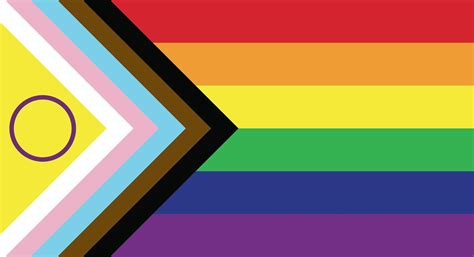 new updated lgbtq pride flag vector intersex inclusive progress pride flag banner flag for