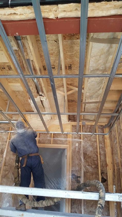 New Construction Garage Ceiling Spray Foam Insulation System Spray