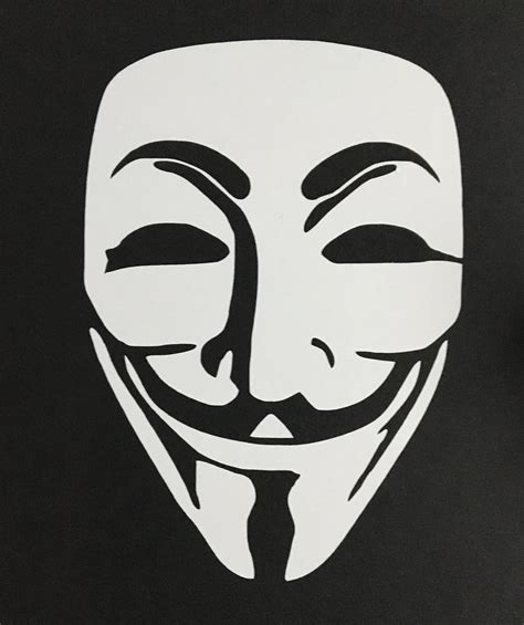 Guy Fawkes Mask Decal Etsy