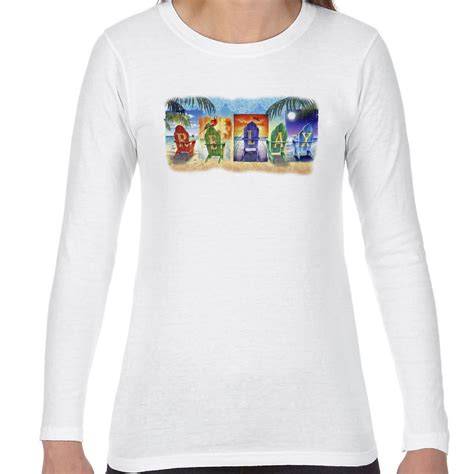 Ladies Long Sleeve Beach T Shirt Islandjay