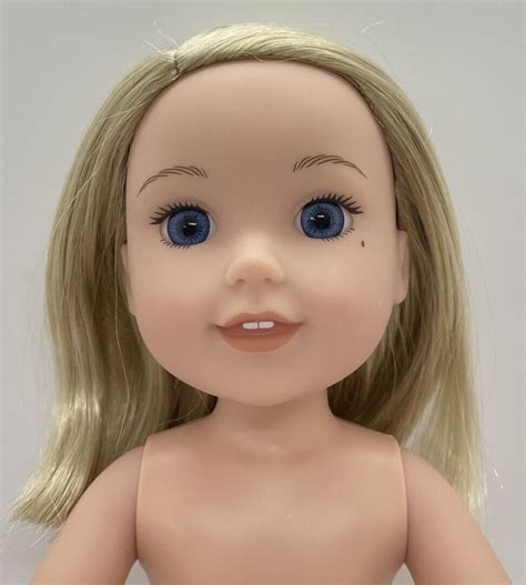 Lknew Nude Doll American Girl Welliewishers Camille Doll Blond Hair Blue Eyes Ebay
