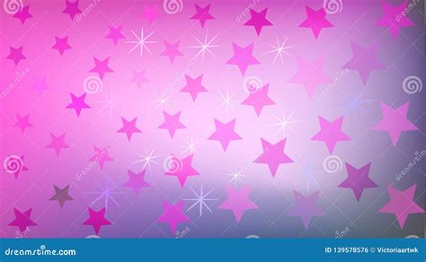 Purple Stars And Shining Different Shades On A Pink Violet Background