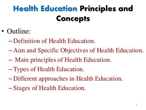 Health Education Principles And Concepts