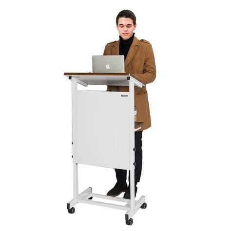 Buy Bonnlo Mobile Stand Up Lectern Podium With Wheels Portable Heavy