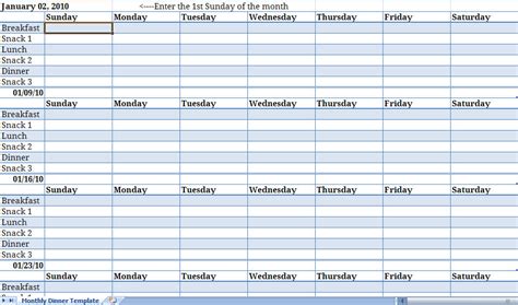 Weekly Meal Planner Archives My Excel Templates