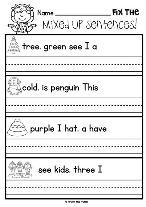 Free Sentence Writing Worksheets