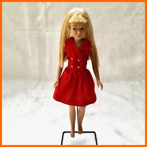 Blonde Skipper Doll 1030 Bendable Leg C 1965 Red Sensation Dress