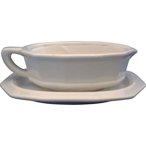 Pfaltzgraff Heritage White Gravy Boat Underplate Set