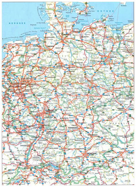 Road Map Of Germany Roads Tolls And Highways Of Germany