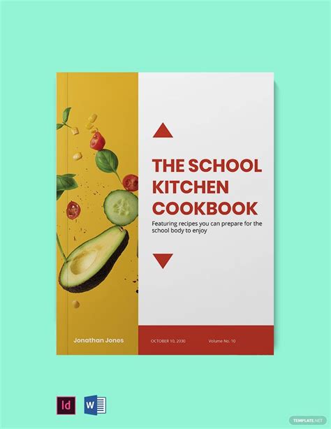 Minimal School Cookbook Template In Indesign Word Pdf Download