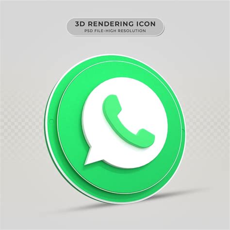Premium Psd Whatsapp 3d Rendered Icon