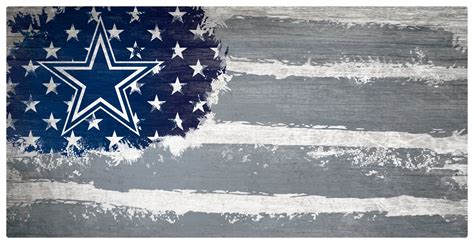 Dallas Cowboys Team Flag Wooden Sign Dynasty Sports And Framing