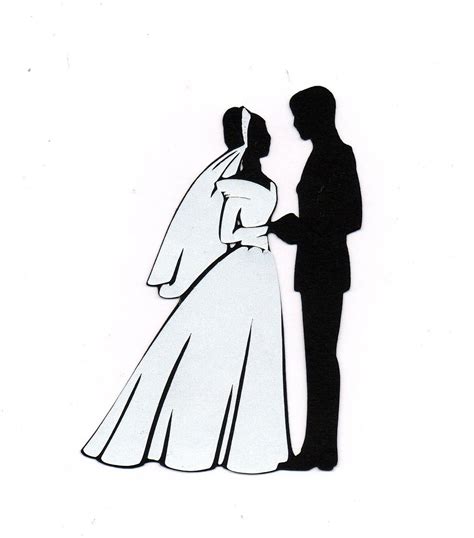 Bride And Groom Silhouette Clip Art