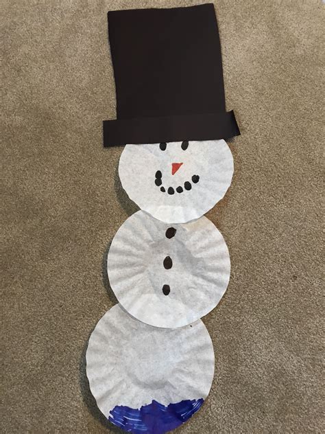 Christmas Craft Coffee Filter Snowman Winter Crafts Coffee Filter