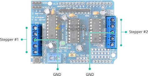Control Dc Stepper And Servo With L293d Motor Driver Shield And Arduino