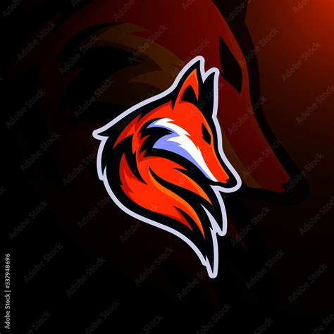 Fox Head Logo Gaming Esports Stock Vector Adobe Stock