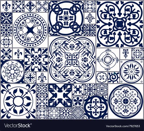 Moroccan Tiles Seamless Pattern A Royalty Free Vector Image