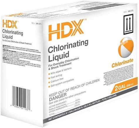 Hdx 1 Gal Pool Care Chlorinating Liquid 2 Pack Patio Lawn And Garden