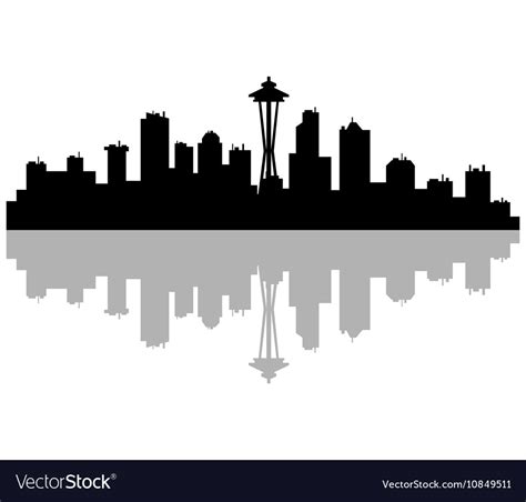 Seattle Skyline Royalty Free Vector Image Vectorstock